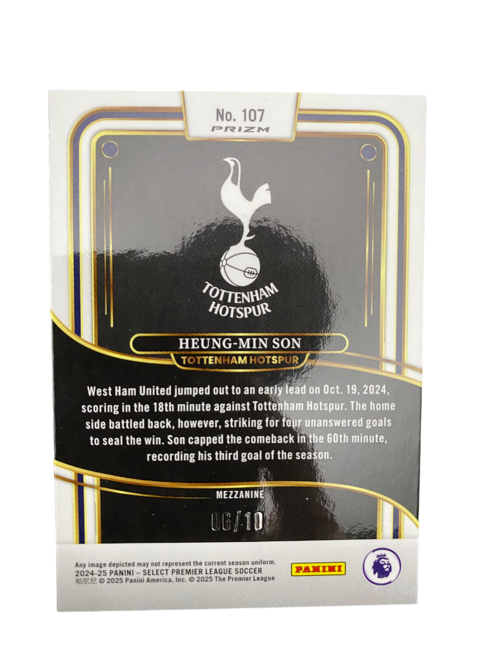 2025 Panini Select Gold Heung Min Son 6-10