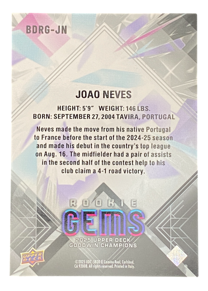 2025 Upper Deck Goodwin Champions Joao Neves Rookie Gems 252/349