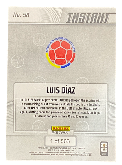 2026 Panini Instant Luis Díaz FIFA World Cup