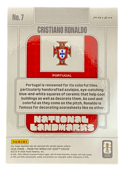 2026 Panini Prizm FIFA World Cup, Cristiano Ronaldo, National Landmarks