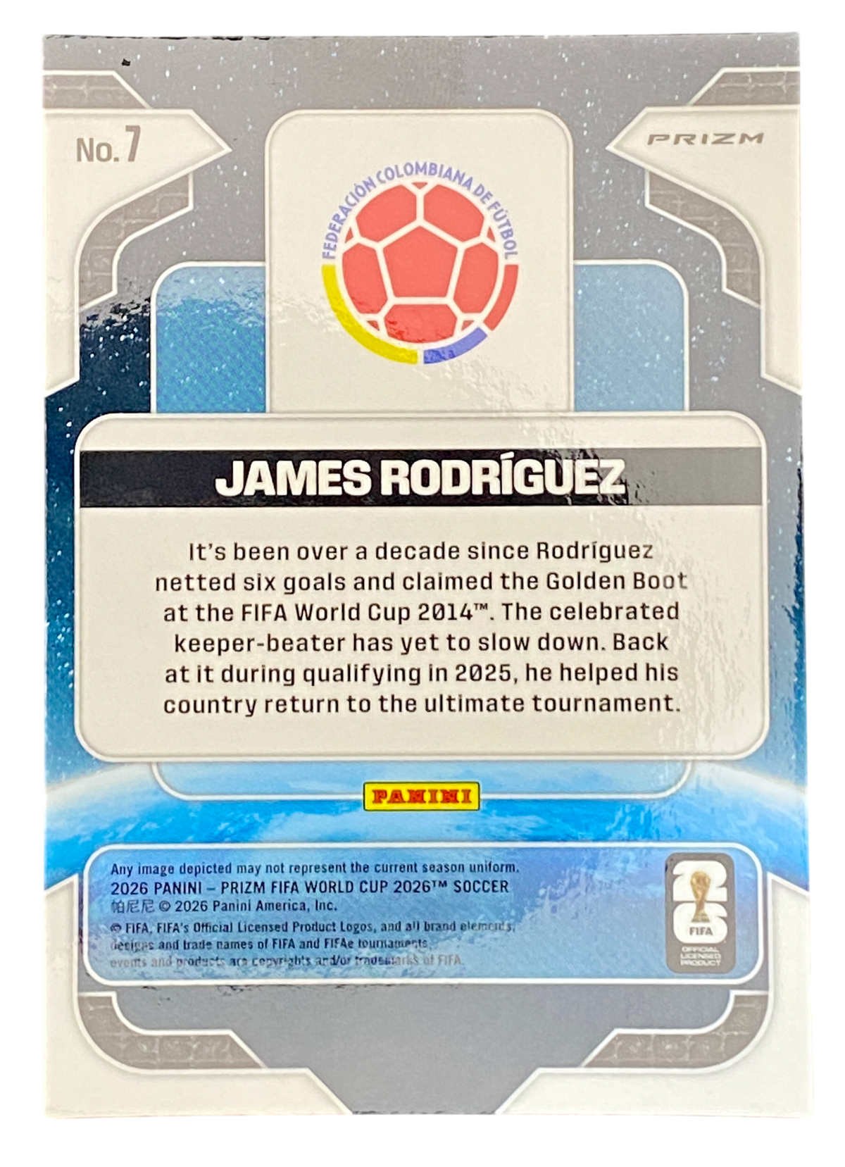 2026 Panini Prizm FIFA World Cup James Rodriguez Global Reach