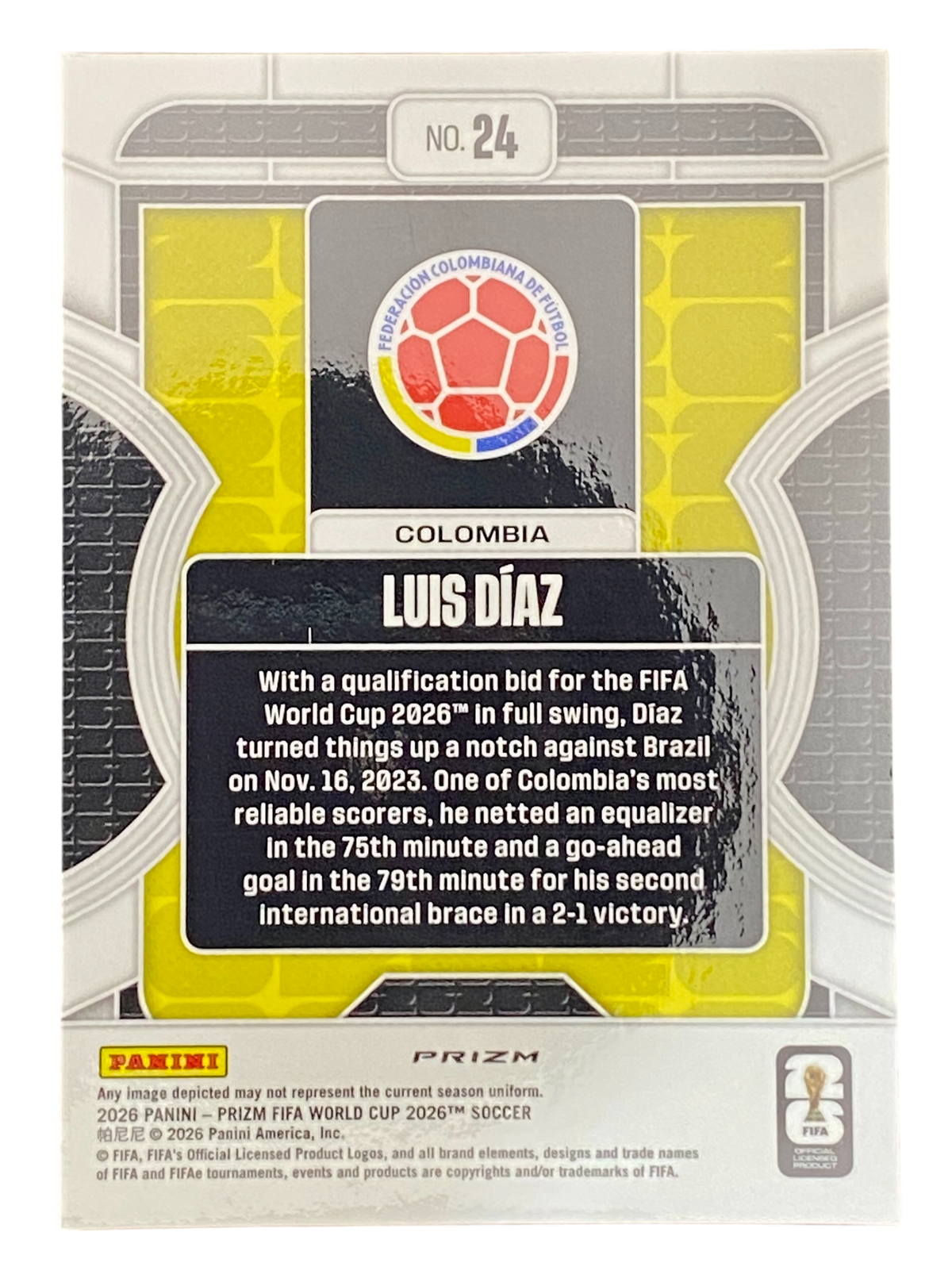 2026 Panini Prizm FIFA World Cup Luis Diaz, Phenomenon