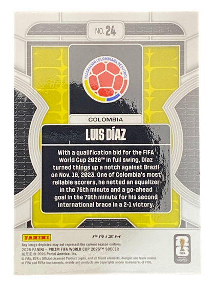 2026 Panini Prizm FIFA World Cup Luis Diaz, Phenomenon