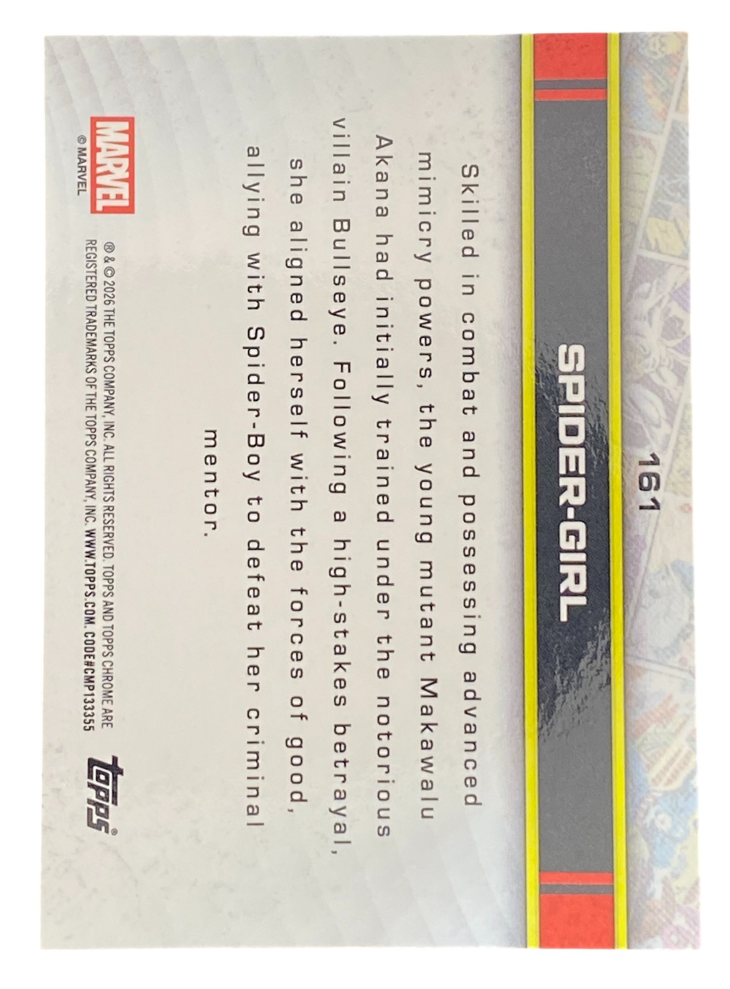 2026 Topps Chrome Marvel Comics Spider-Girl