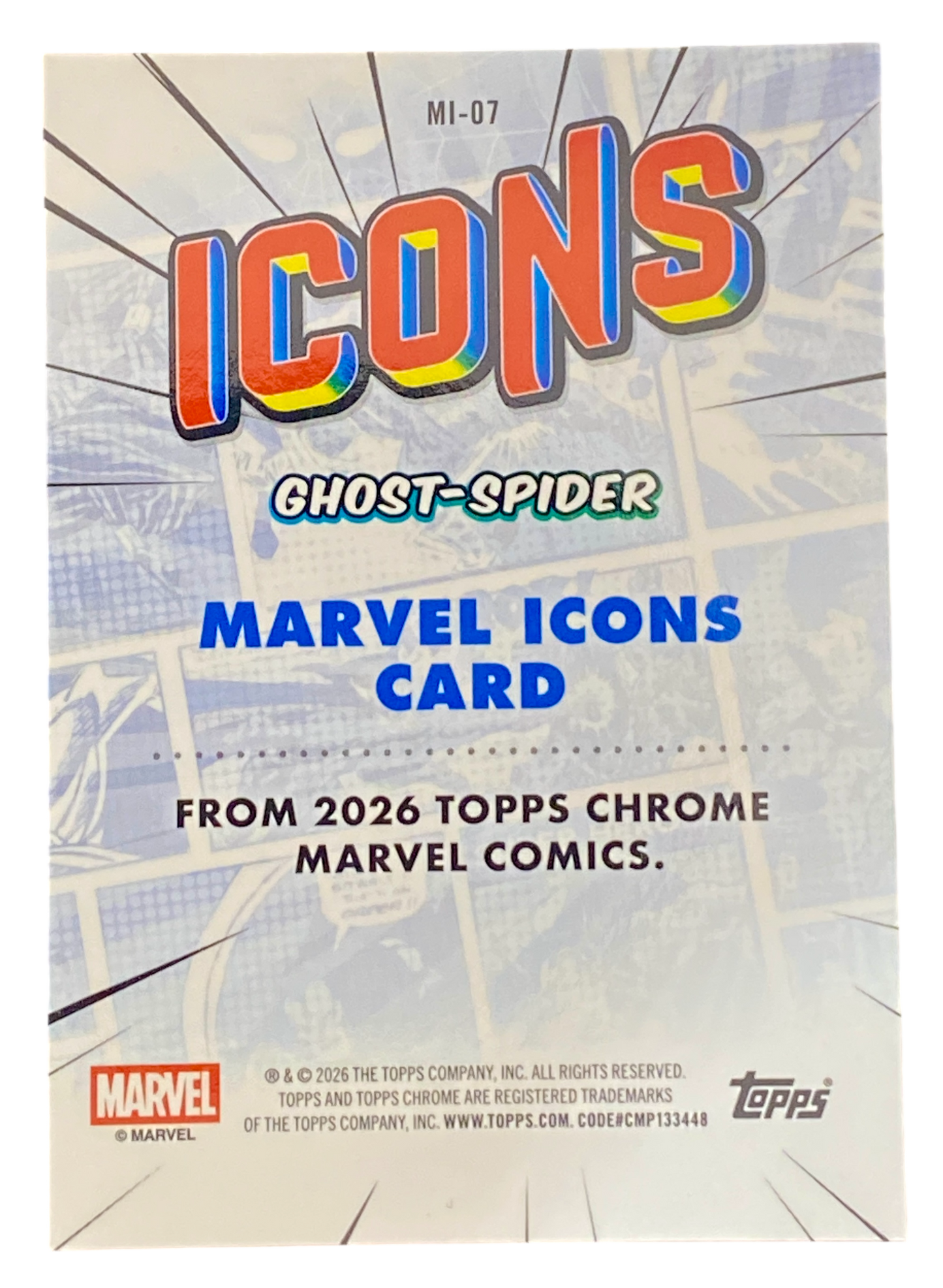 2026 Topps Chrome Marvel Comics Spider-Man, Icons, Ghost-Spider