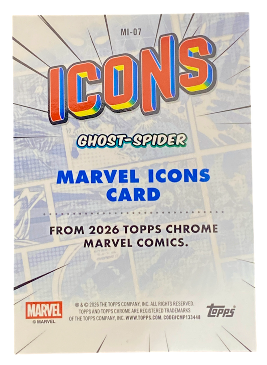 2026 Topps Chrome Marvel Comics Spider-Man, Icons, Ghost-Spider