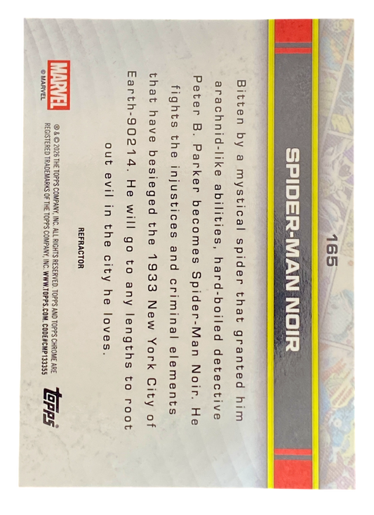 2026 Topps Chrome Marvel Comics Spider-Man Noir
