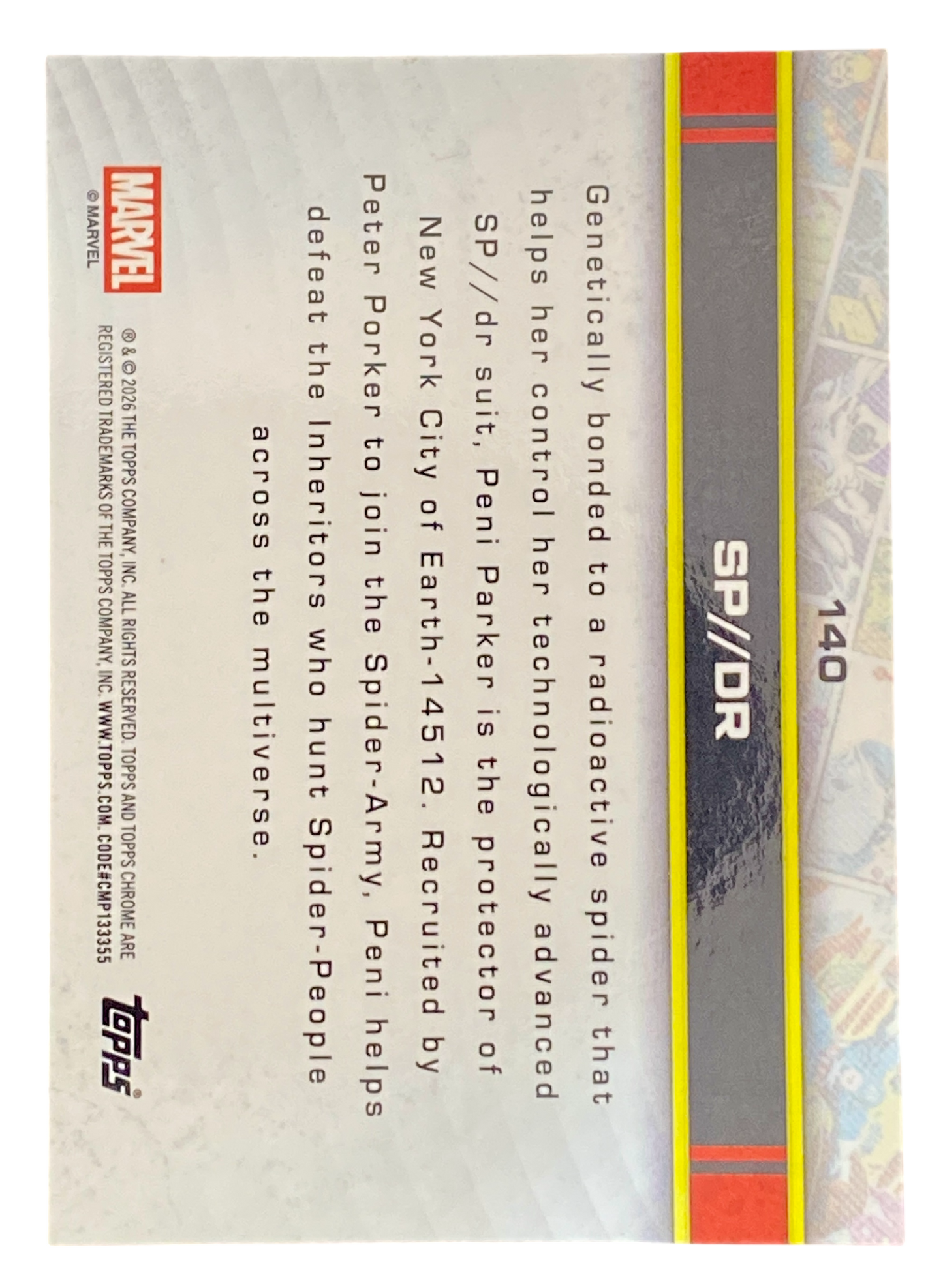 2026 Topps Chrome Marvel Comics Spider-Man, SP//DR