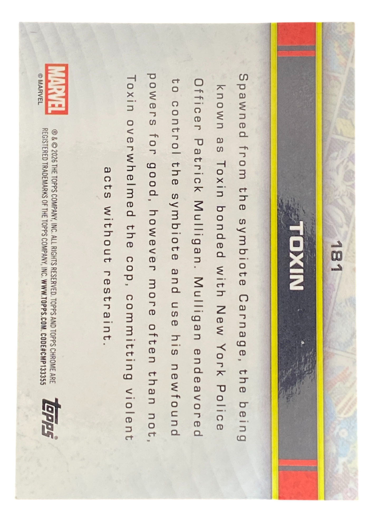 2026 Topps Chrome Marvel Comics, Toxin