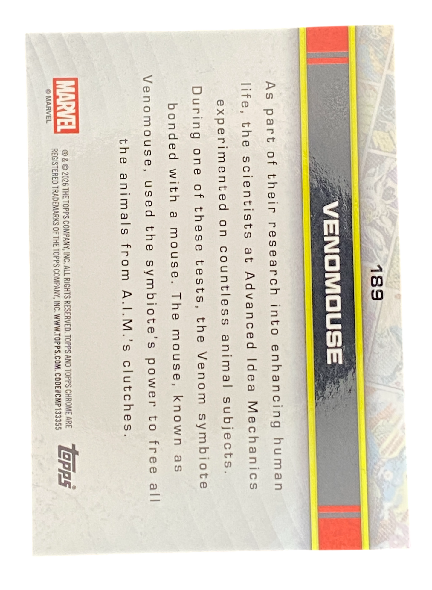 2026 Topps Chrome Marvel Comics, Venomouse