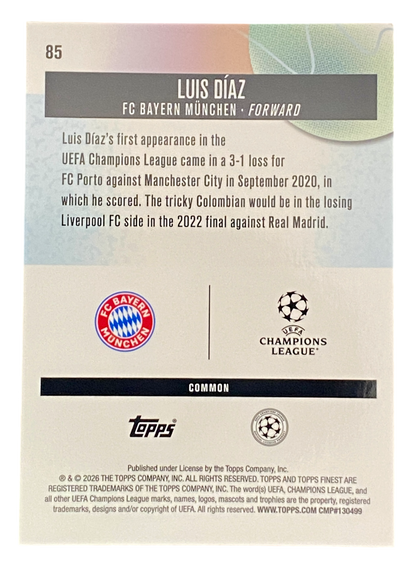 2026 Topps Finest Luis Díaz, 69/75