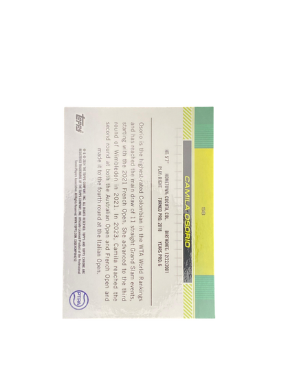 Camila Osorio, Topps Chrome Tennis, Saphire Blue, 2024