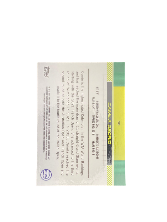 Camila Osorio, Topps Chrome Tennis, Saphire Blue, 2024