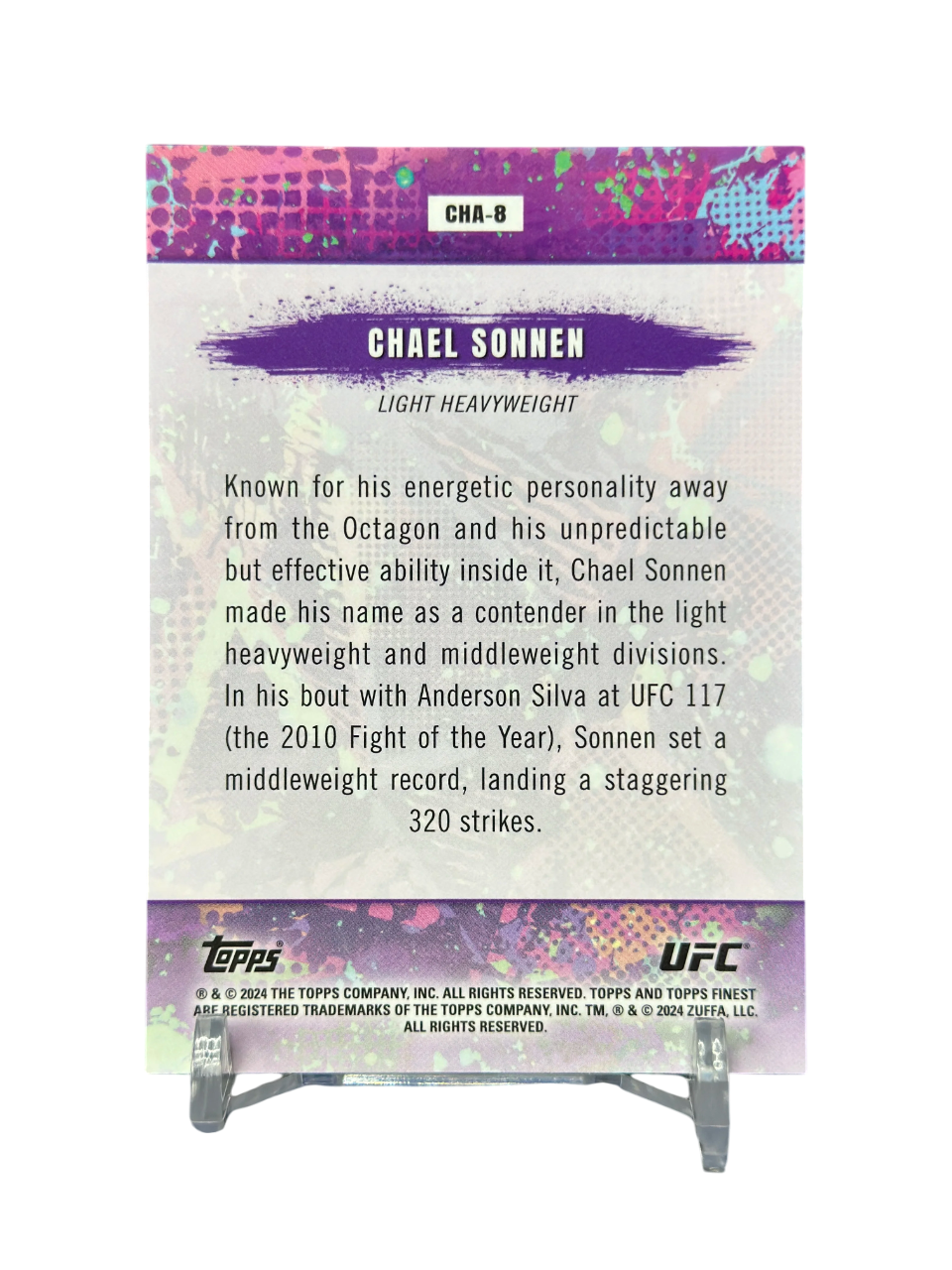 Chael Sonnen, Topps Finest UFC, Chaos, 15-25, 2024