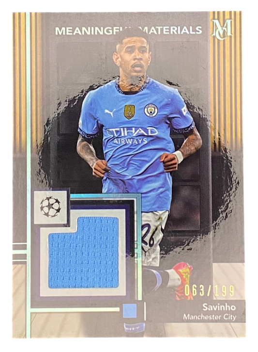 2025 Topps Museum Collection Savinho Player Worn Patch 63/199