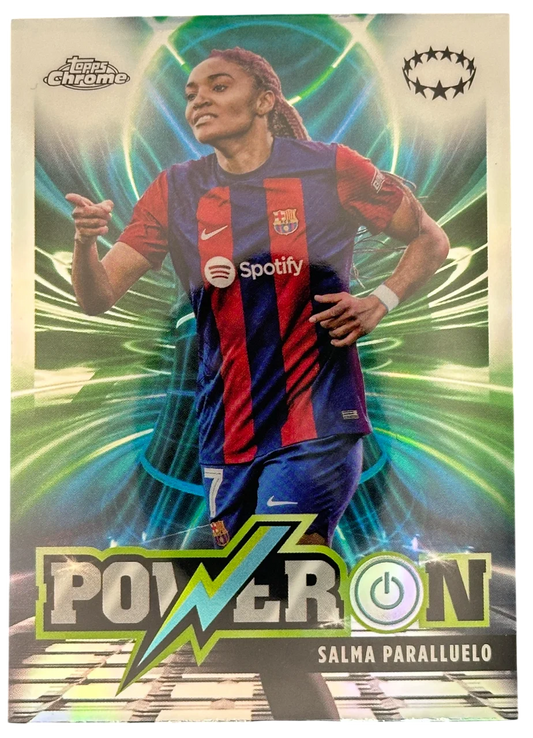 2024 Topps Chrome Womens UEFA Champions League Salma Paralluelo Power On