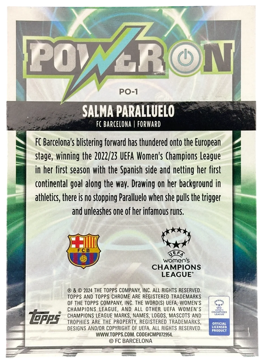 2024 Topps Chrome Womens UEFA Champions League Salma Paralluelo Power On