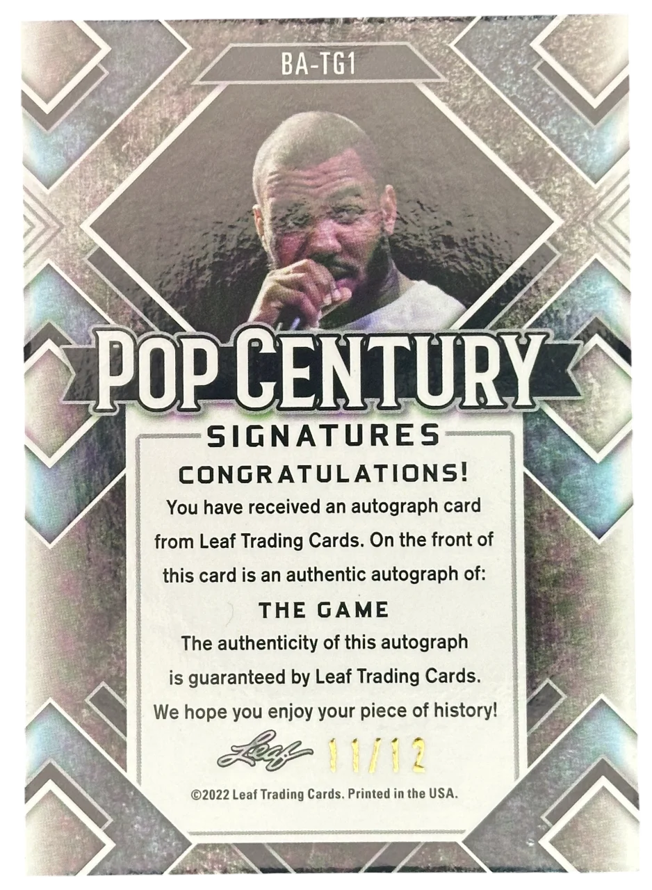 2022 Leaf Pop Century The Game Autograph 11/12