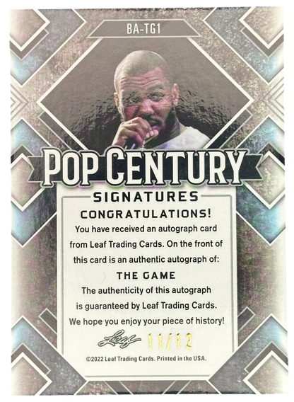 2022 Leaf Pop Century The Game Autograph 11/12