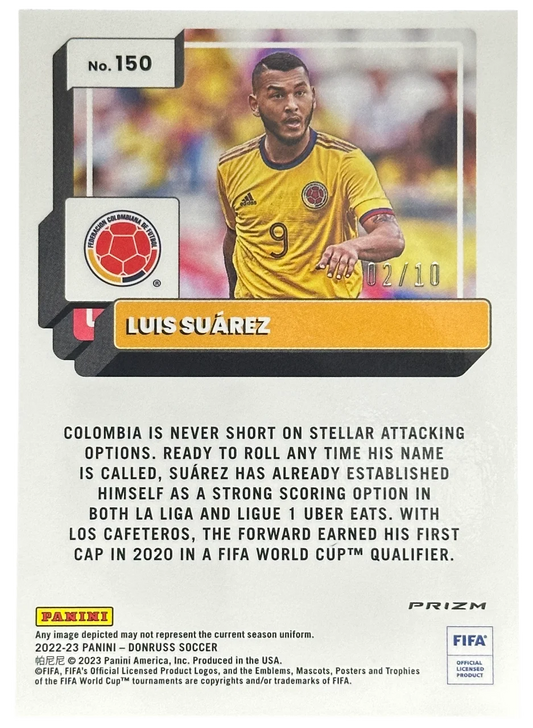 2020-21 Panini Donruss Optic Luis Suarez Gold 02/10