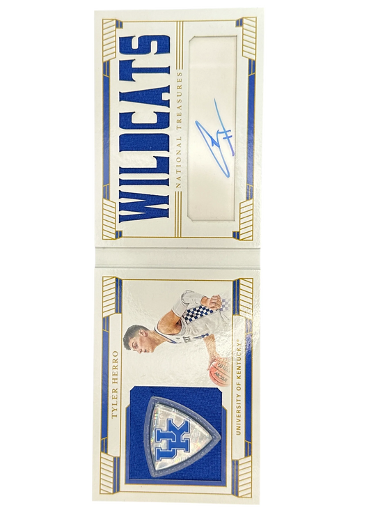 2019 Panini National Treasures Tyler Herro, Autograph, /5, Player Worn