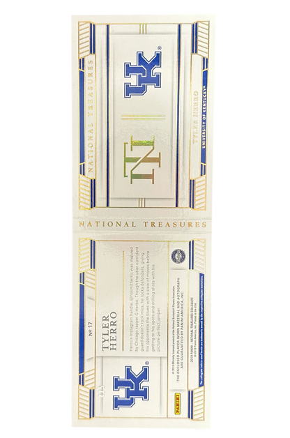 2019 Panini National Treasures Tyler Herro, Autograph, /5, Player Worn