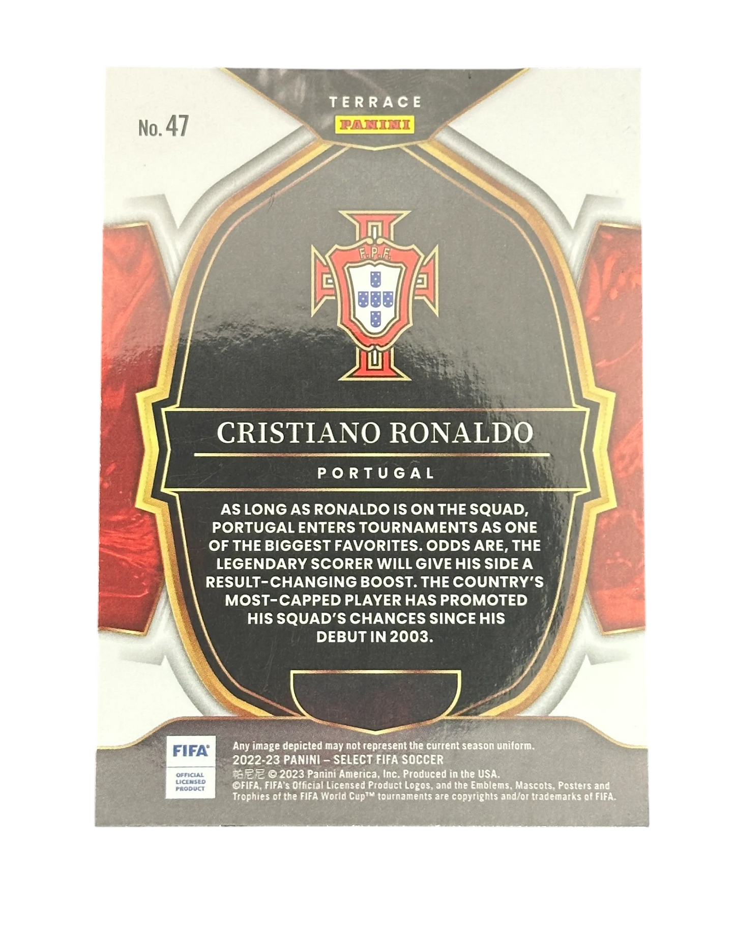 2022-23 Panini Select FIFA Soccer, Cristiano Ronaldo