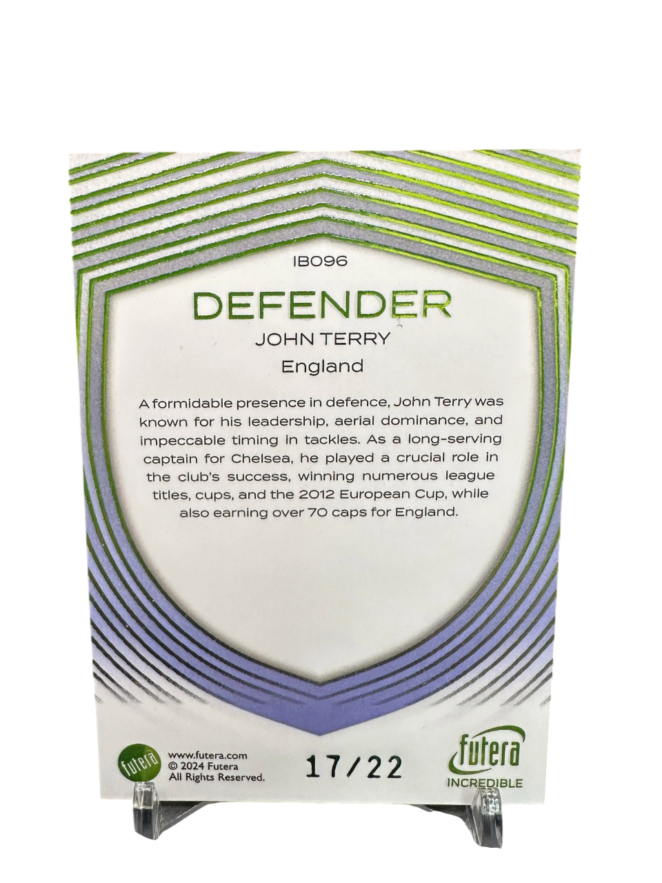 John Terry Futera Incredible 17-22, 2024