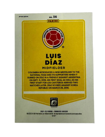 Luis Díaz Panini Donruss 4-10 2022