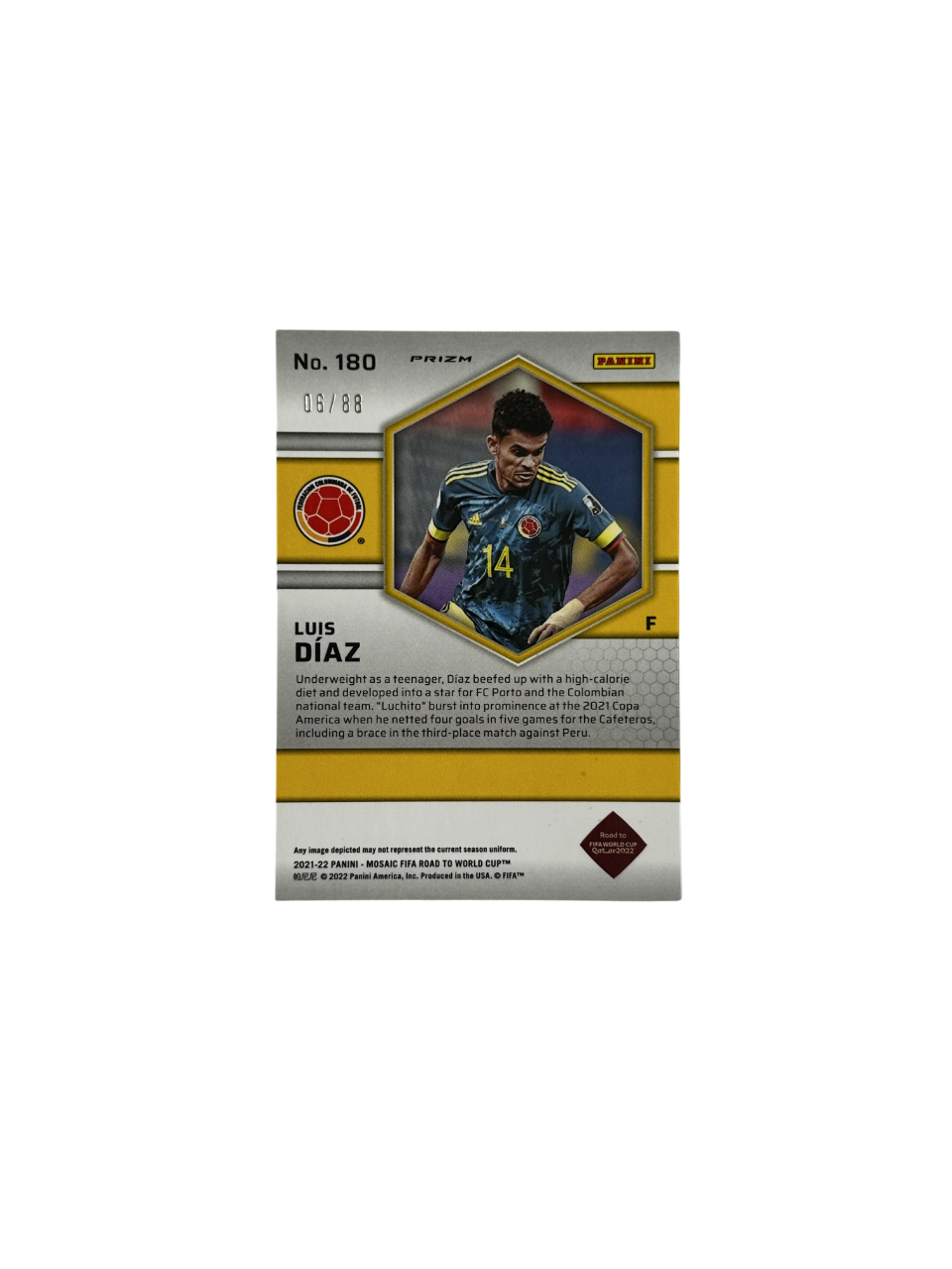 Panini Mosaic FIFA, Road to Qatar, Luis Diaz, 6-88, 2022