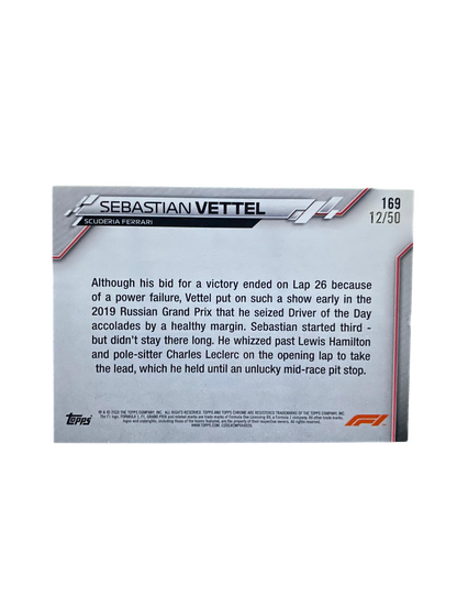 2020 Topps Chrome Formula 1 Sebastian Vettel, 12-50, Scuderia Ferrari