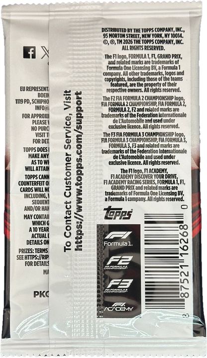 2026 Sobre Topps Chrome Formula 1 Hobby