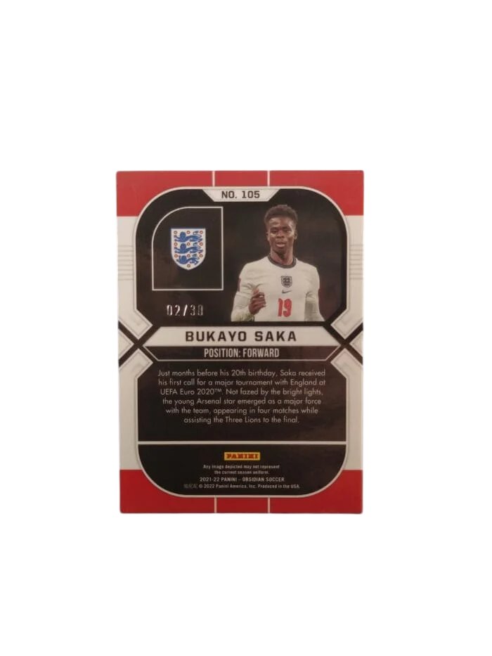 2020-21 Bukayo Saka Panini Obsidian 02-30