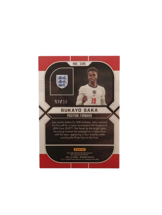 2020-21 Bukayo Saka Panini Obsidian 02-30